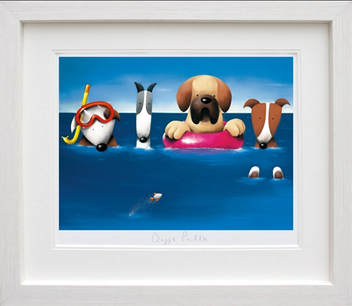 Doggie Paddle by Doug Hyde - Framed Limited Edition on Paper